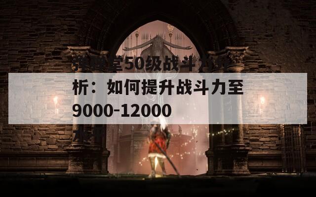 弹弹堂50级战斗力分析：如何提升战斗力至9000-12000水平