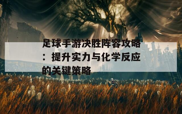 足球手游决胜阵容攻略：提升实力与化学反应的关键策略