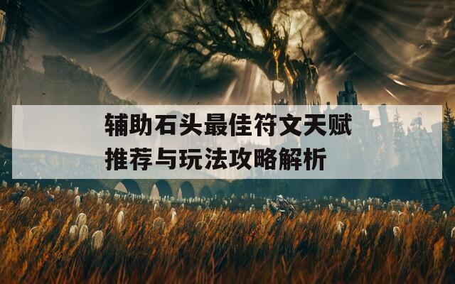 辅助石头最佳符文天赋推荐与玩法攻略解析