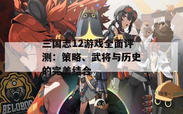 三国志12游戏全面评测：策略、武将与历史的完美结合