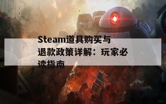 Steam道具购买与退款政策详解：玩家必读指南