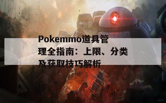 Pokemmo道具管理全指南：上限、分类及获取技巧解析