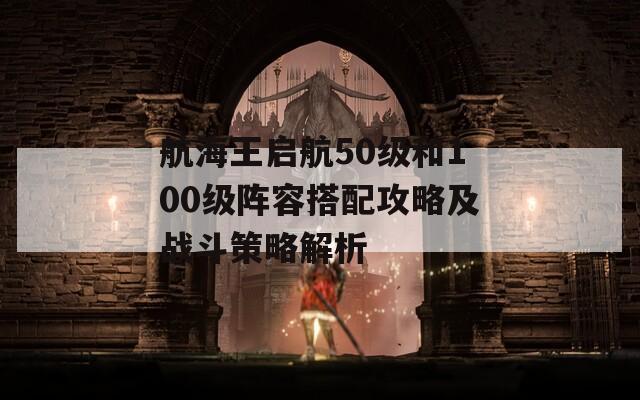 航海王启航50级和100级阵容搭配攻略及战斗策略解析