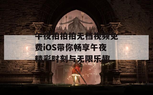 午夜拍拍拍无档视频免费iOS带你畅享午夜精彩时刻与无限乐趣