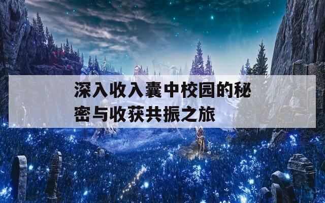 深入收入囊中校园的秘密与收获共振之旅